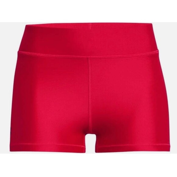 Under Armour Women's Compression Mid-Rise Shorty Shorts TP/ECH (RED) New MEDIUM - Picture 3 of 7